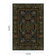 Artemis Machine Woven Oriental Area Rug in Black/Green/Orange