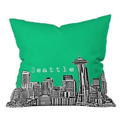 Bird Ave Seattle Throw Pillow