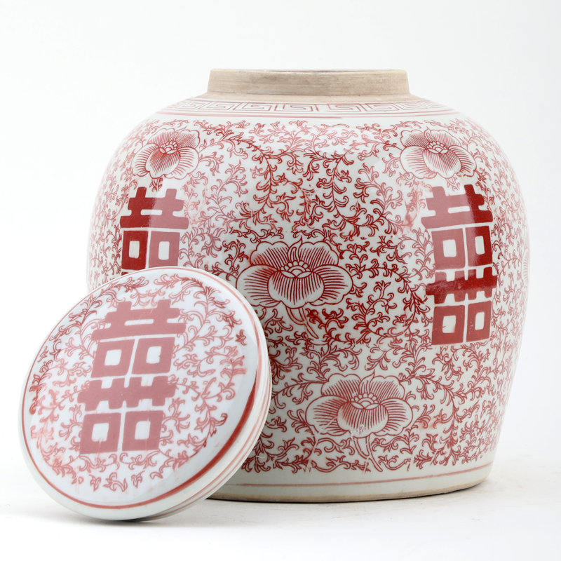 Handmade Porcelain China Ginger Jar