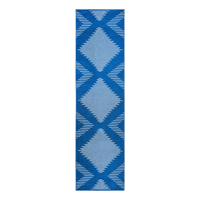 Geometric Indoor Rug, Runner 3'3" x 12'
