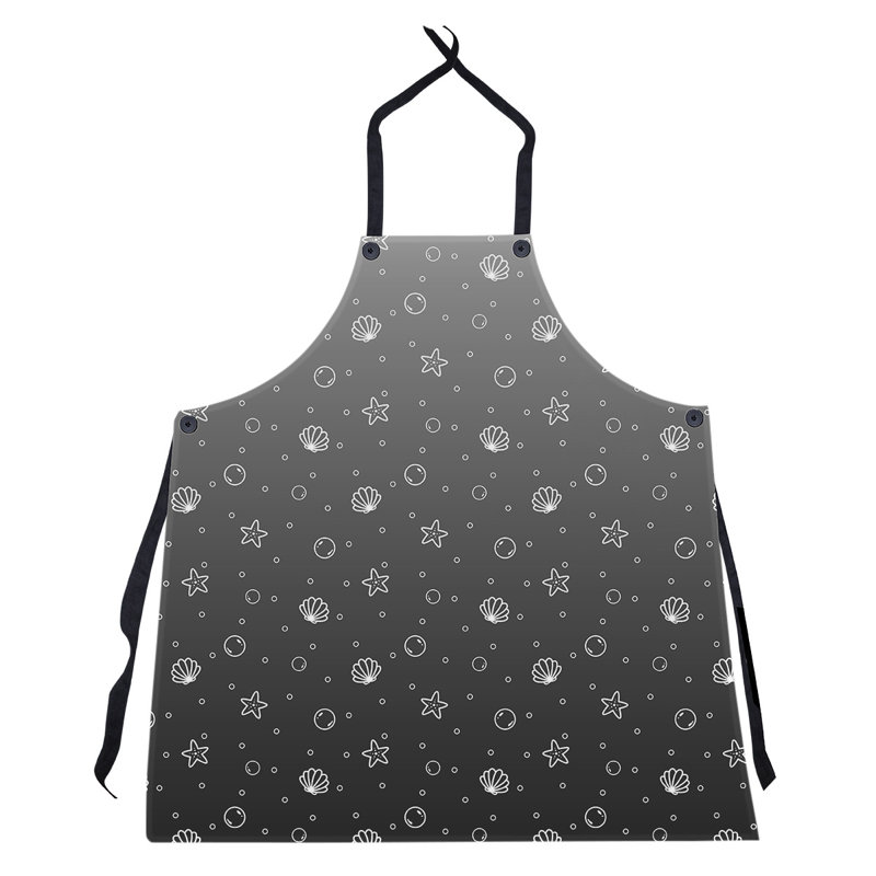 Tablier à motif coquillage, Noir