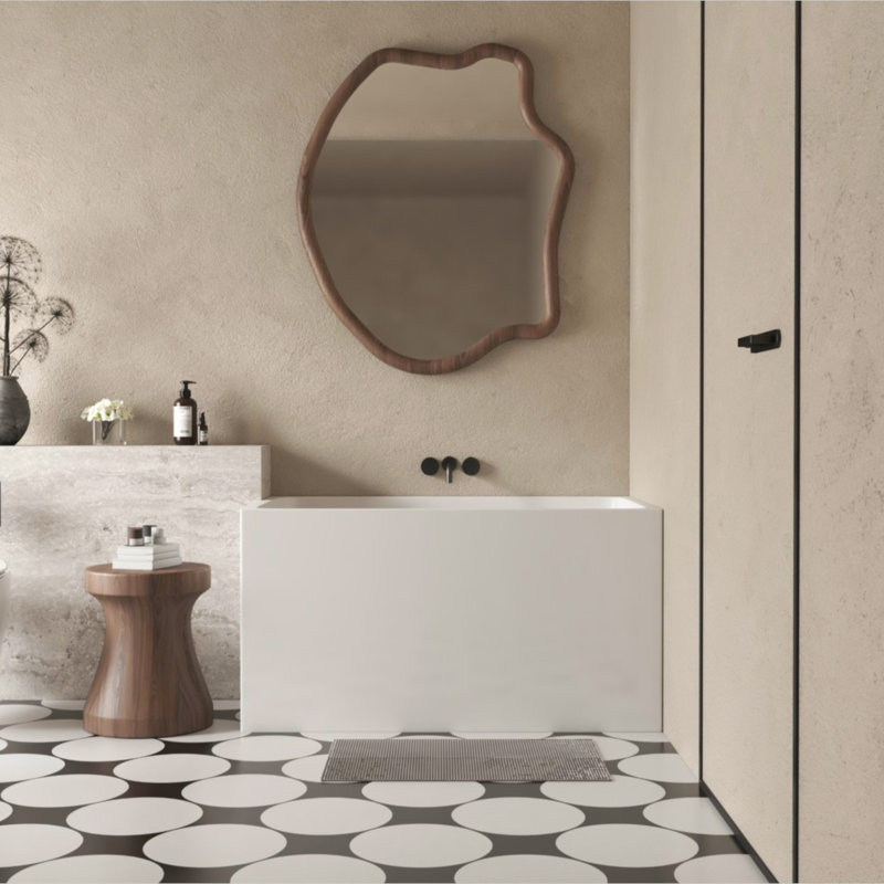 Petite baignoire autoportante rectangulaire en acrylique de 47 po x 27,6 po avec siège pour petits espaces