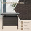 Square Metal Outdoor Chat Table With Umbrella Hole , 55cm W 55cm D