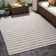 Elsie Indoor & Outdoor Boho Striped Rug Brown/Ivory