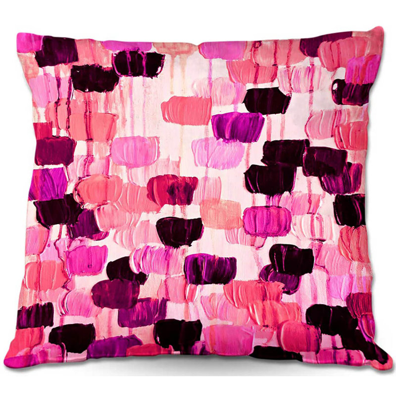 Reversible Throw Pillow, 18" x 18", Pink/Light/Pink