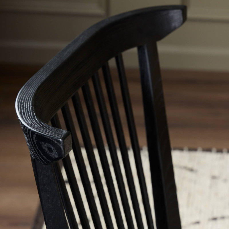 Tullio Upholstered Dining Chair, Black Ash