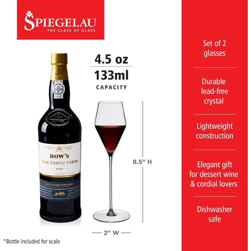 Spiegelau Definition Digestif Lightweight Wine Glasses, 4.5 oz, Set of 2