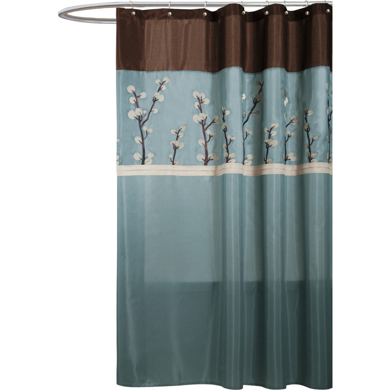 Rideau de douche simple à motif floral