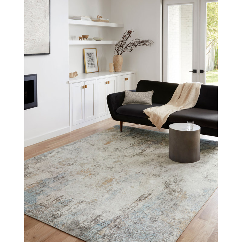 Kensingten Abstract Indoor Rug, Square 1'6" x 1'6"
