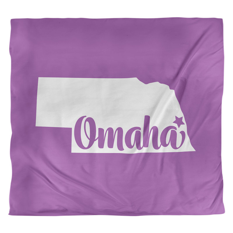 Housse de couette omaha nebraska, Housse de couette pour très grand lit, Violet, Microfibre
