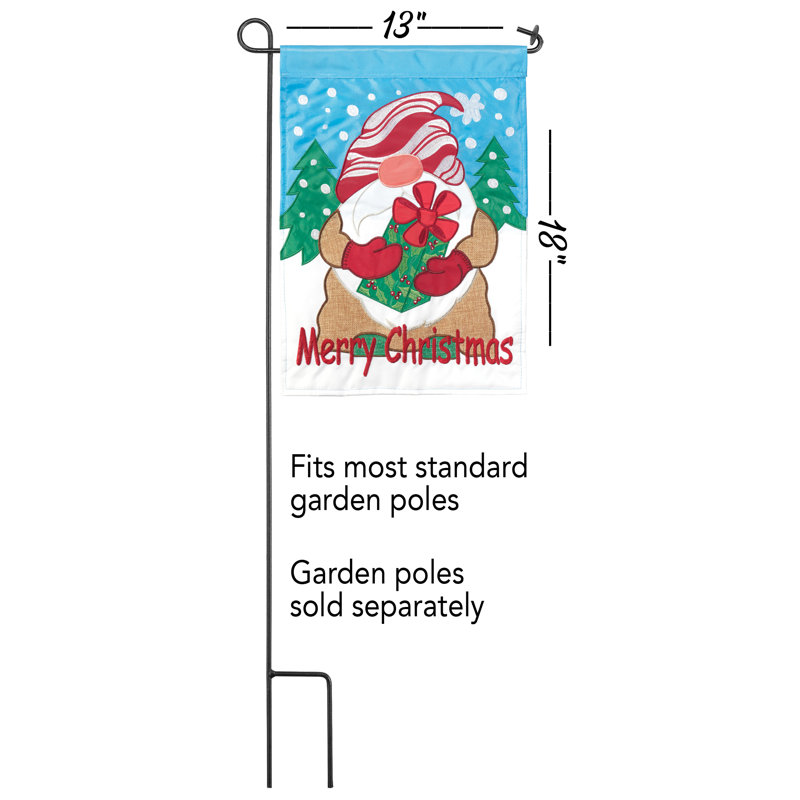 Drapeau de jardin en polyester 18 po x 13 po Cristoval