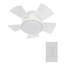 Vox 5 - Blade Indoor/Outdoor Smart Flush Mount Ceiling Fan with Remote Control and LED Light Kit-32650282-32650281
