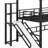 Metal House Loft Bed With Slide，Stairs And Storage Shelves-667102505