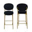 Tabouret de bar pivotant réglable avec dossier et repose-pieds, revêtu de similicuir, d'une hauteur de 23,5 à 32,5 po, moderne et confortable pour un usage domestique et commercial-1048645317