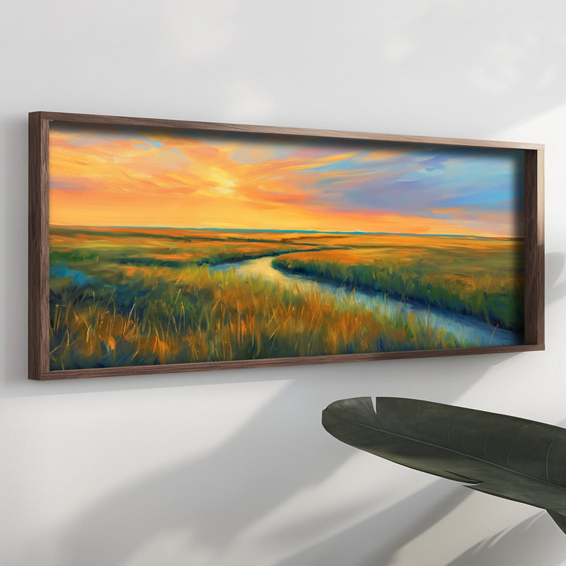 Elegant Decorative Framed MDF Painting, 15.7 x 47.2 x 0.1 inches | 100% MDF with 3 mm Thickness, 100% Pine Wood Frame | UV Printed Artwork for Home Decor, Living Room, Office, Modern Aesthetic