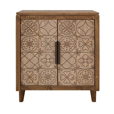 Talavera 15.75'' Solid Wood Bar Cabinet