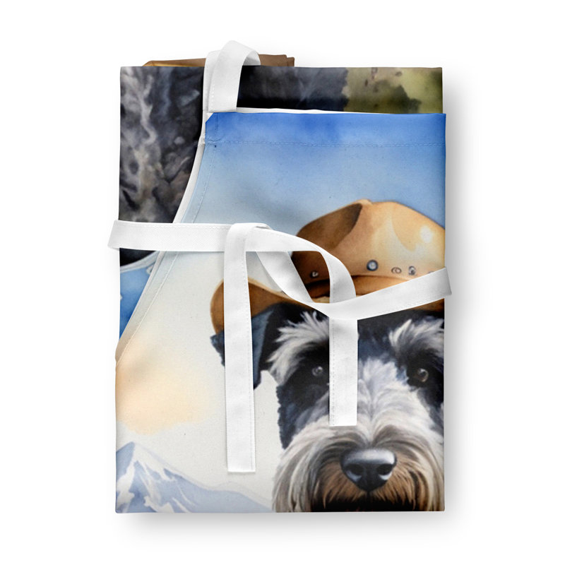 Tablier de bienvenue Kerry Blue Terrier Cowboy