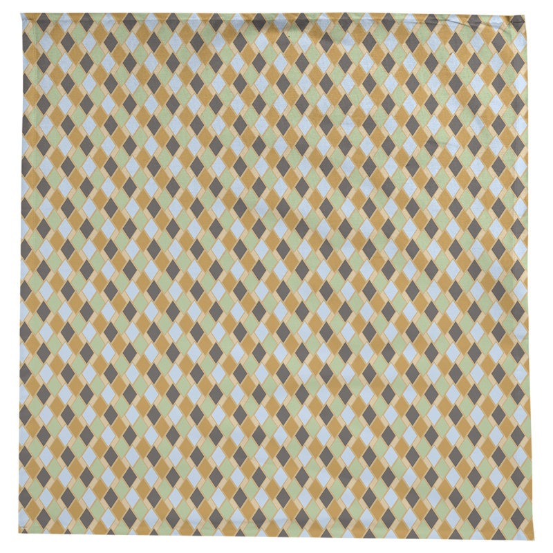Nappe diamants Leffel, Orange et gris