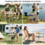 Table de camping pliable, 3 petites tables pliantes en aluminium réglables avec poignée de transport, portables, pour l'extérieur-128886903-128886907