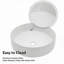 Lavabo-vasque en céramique blanche de 40,6 cm x 40,6 cm avec émail anti-taches