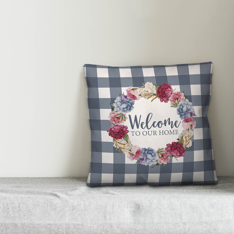  Oreiller carré Welcome to Our Home, 20 po x 20 po