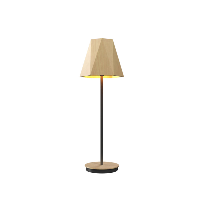 Facet Buffet Table Lamp, 29.92" H x 7.87" W x 7.87" D, Maple