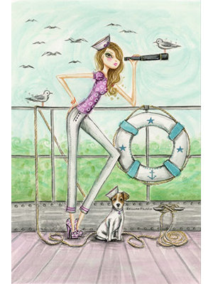 Ahoy Brenda Onboard by Bella Pilar - Wrapped Canvas Gallery-Wrapped Canvas Giclée