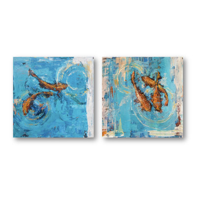 Good Fortune Set II by John Beard - Artist Enhanced Canvas Print