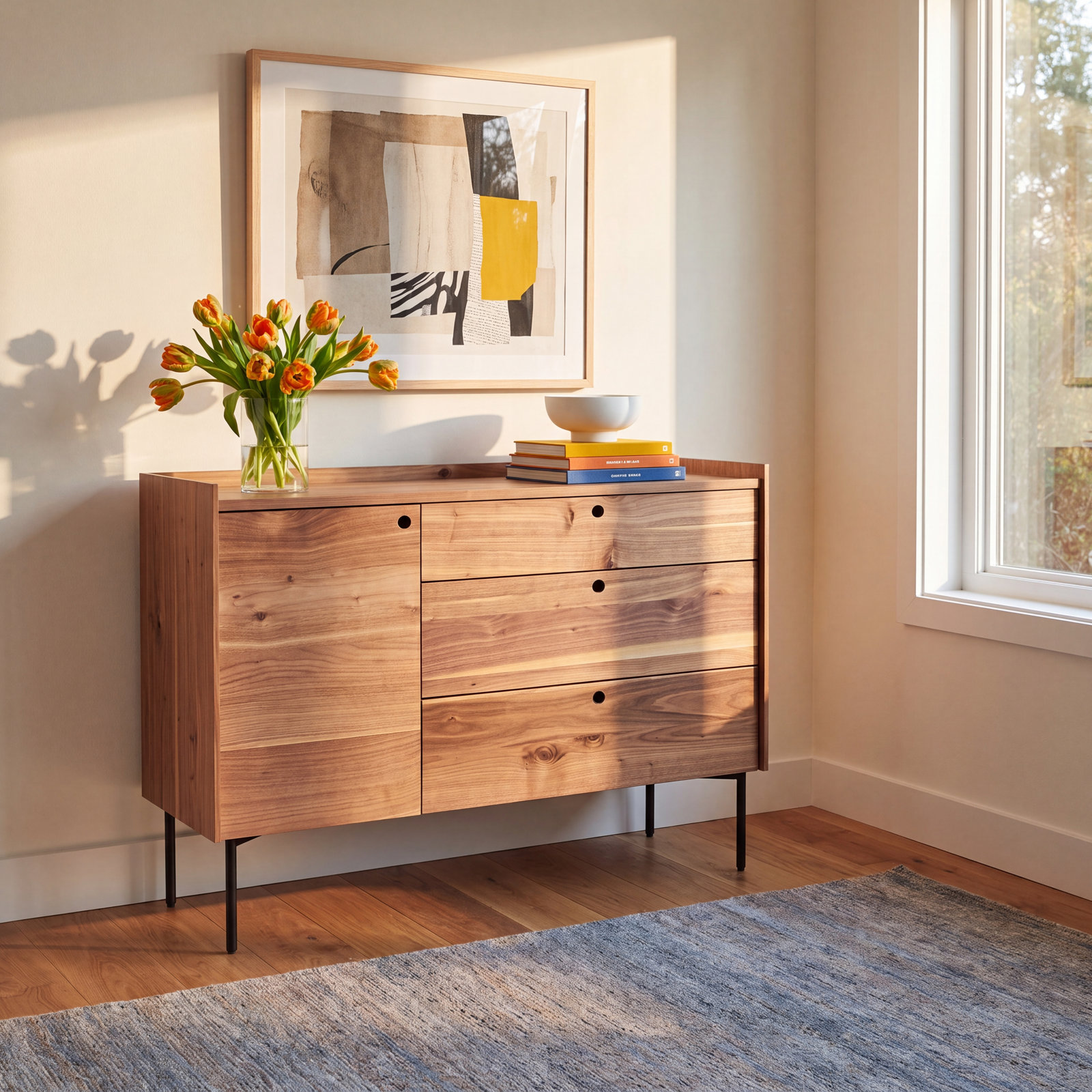 Peek 49'' Sideboard, Rustic Walnut