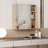 Natural Wood Grain Multi-Function Mirror Cabinet - Clear Mirror and Storage Space. MDF material mirror cabinet,a separate wall mounted bathroom mirror for storage and space saving