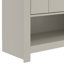  Limestone 2 Door Shoe Cabinet with Open Shelves-116166688
