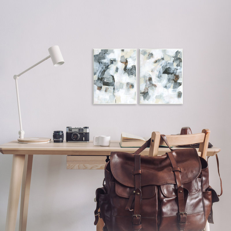  «Grey Faded Abstraction», ensemble de plaques murales par June Erica Vess