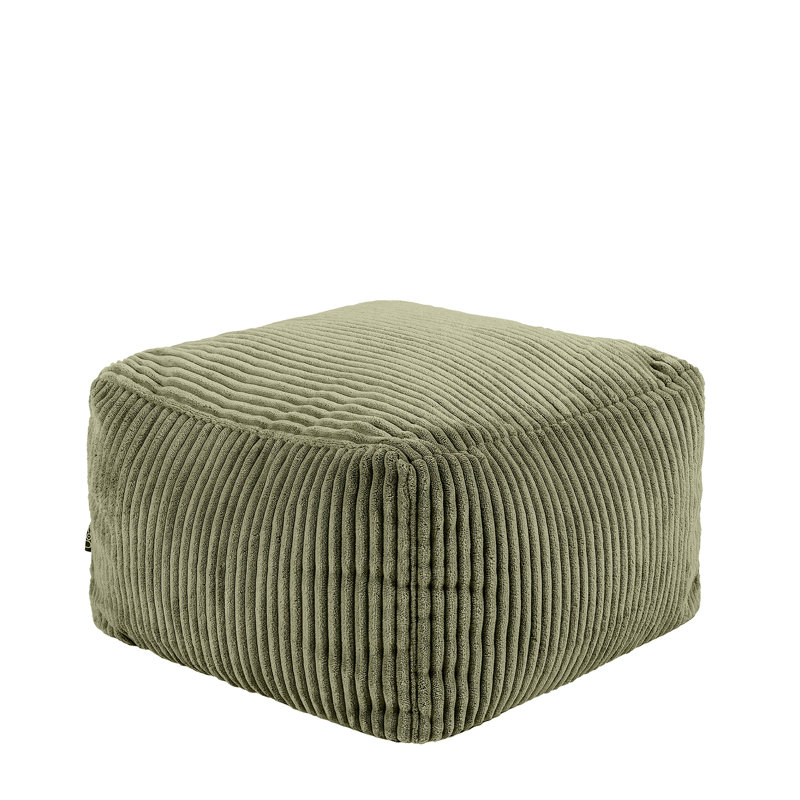 Soul 40Cm Square Pouffe Ottoman, Green