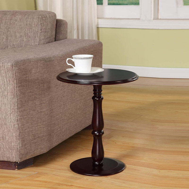 Table de bout d'appoint en bois de cerisier foncé