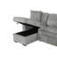 Canapé modulaire moelleux avec canapé-lit en tissu de velours gris-1816046436