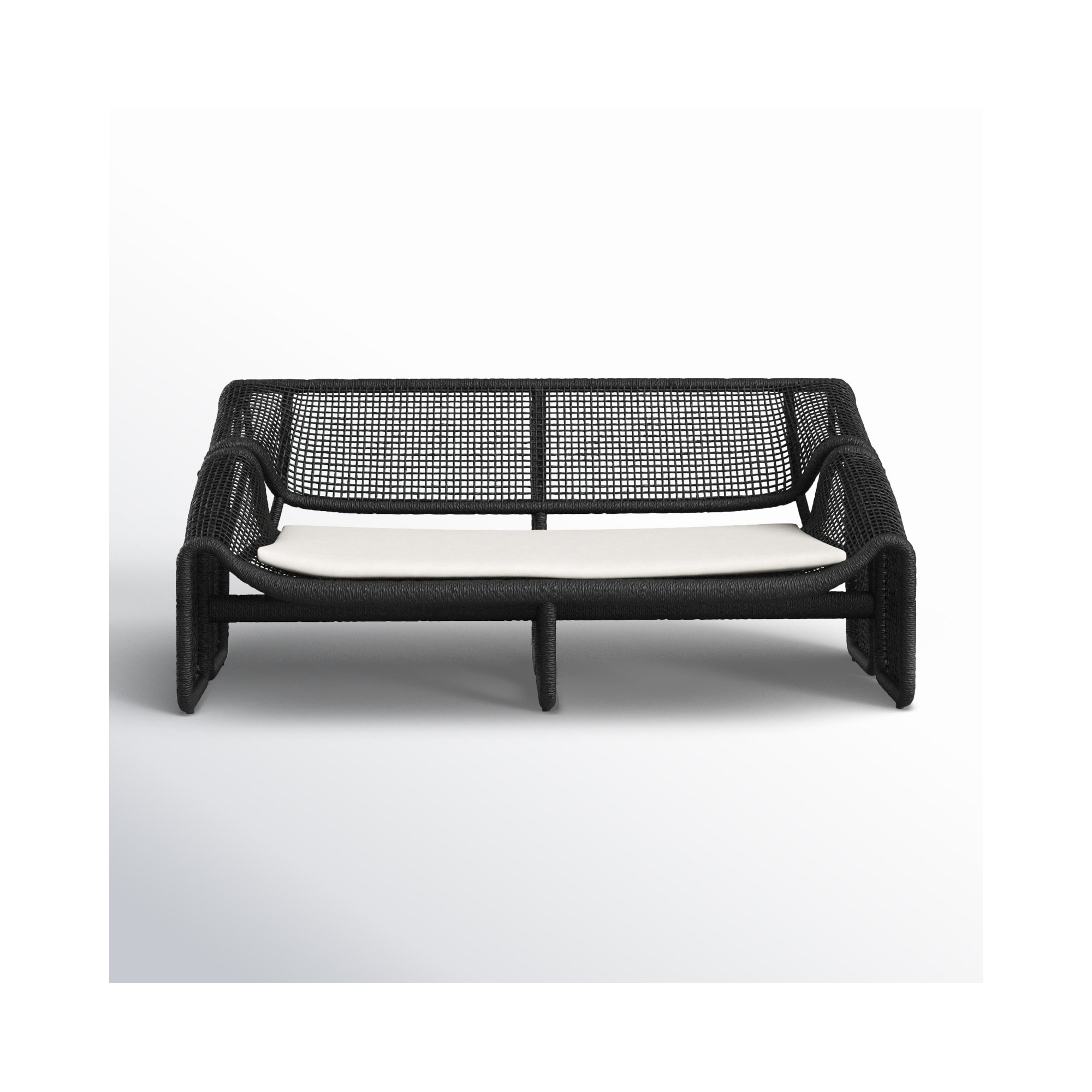 Shea 63'' Wide Straight Loveseat with Cushions, Faux Black Hyacinth