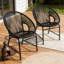 Ensemble de chaises de patio en osier-365262803