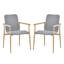 Chaise de salle à manger d'extérieur 2 pièces Modena