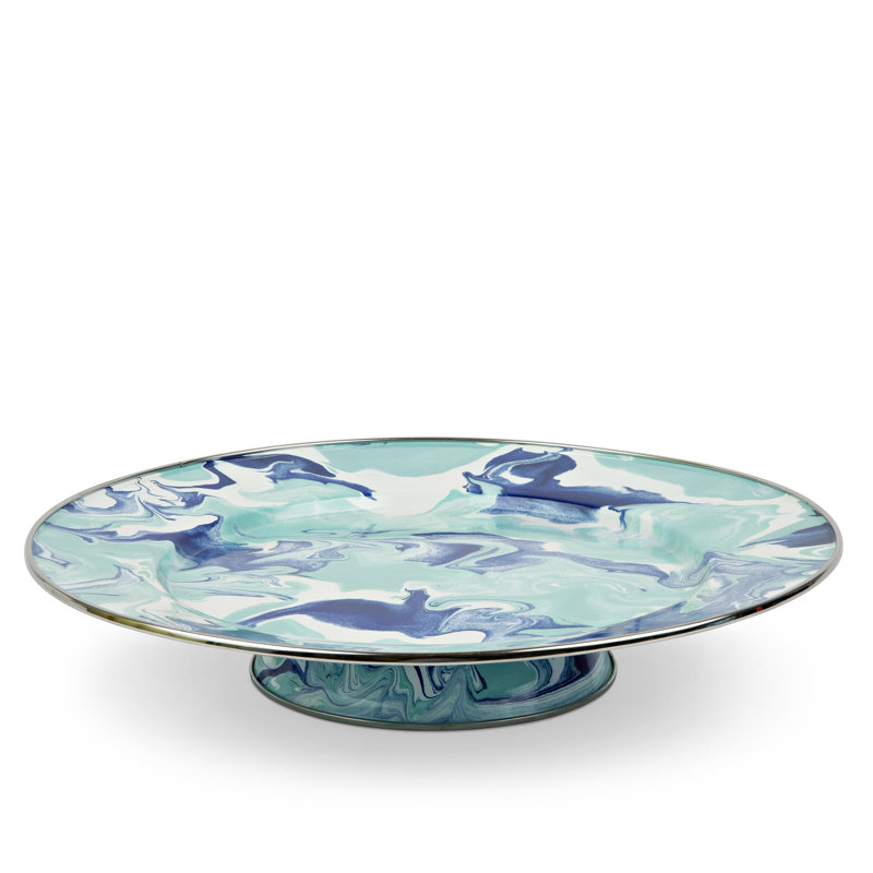 Lagoon Enamelware Cake Stand