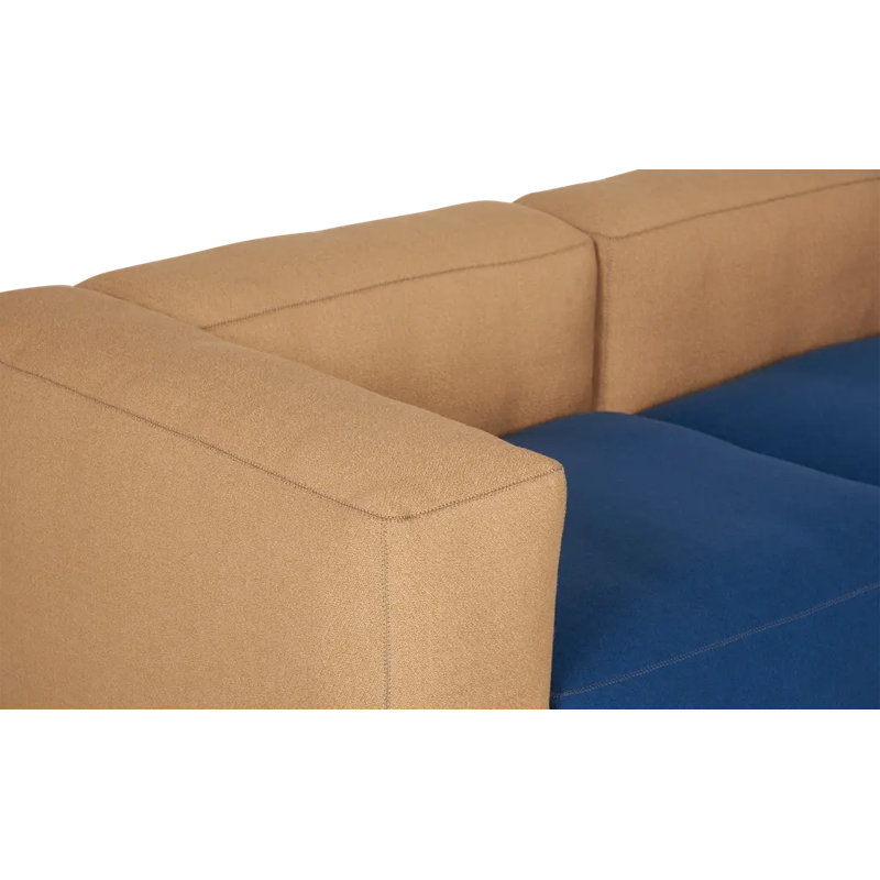 Camoya 2 - Piece Upholstered Sectional MAGS BY H A Y, Blue/Biege