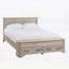 Lit design minimaliste avec tête de lit géométrique 3D et banc de rangement, mobilier de chambre moderne