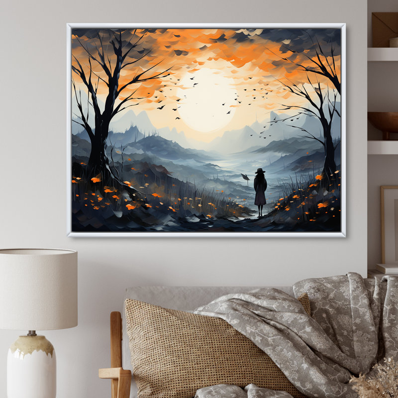 «Meadow Mystic Wilderness - Meadow», art mural sur toile, Cadre flottant blanc, 24" H x 32" W