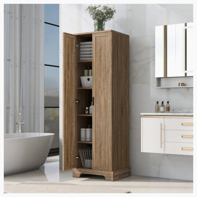 71.2" Tall Storage Cabinet, Freestanding Bathroom Cabinet, Modern Washroom Cabinet Living Room Cabinet With 2 Doors & Adjustable Shelves For Home Offi by Millwood Pines