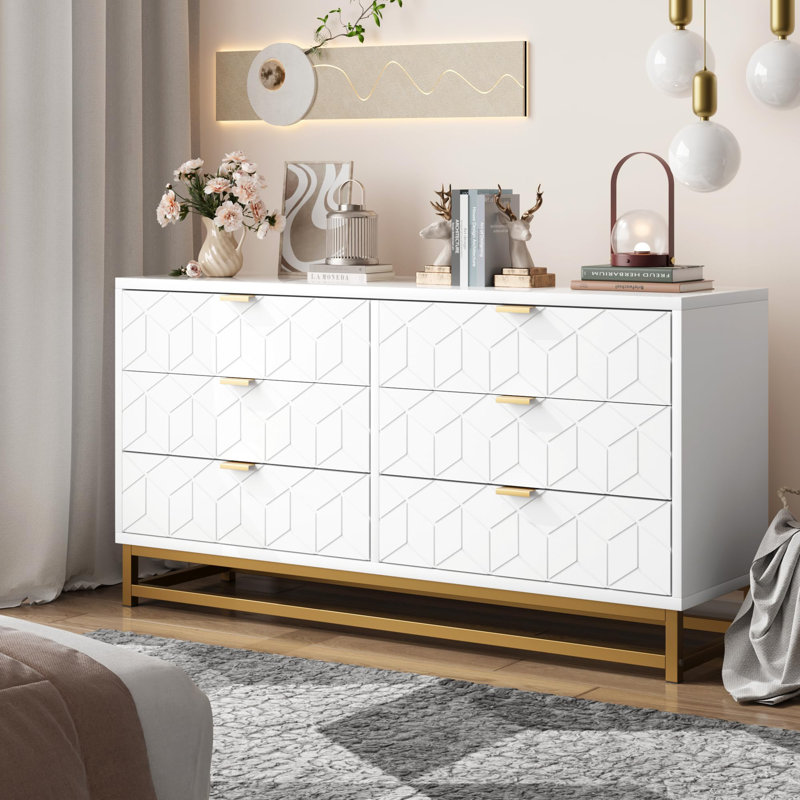 Drawer Dresser, Small Dresser&Chest of Drawers, Modern Nightstand for Bedroom, End Table with Drawer, White
