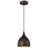 Chloe Lighting Walter Mini Pendant Ceiling Fixture – 7.5" H Industrial 1-Light Oil Rubbed Bronze Round Hanging Light With 7" Width-339828956-339828957