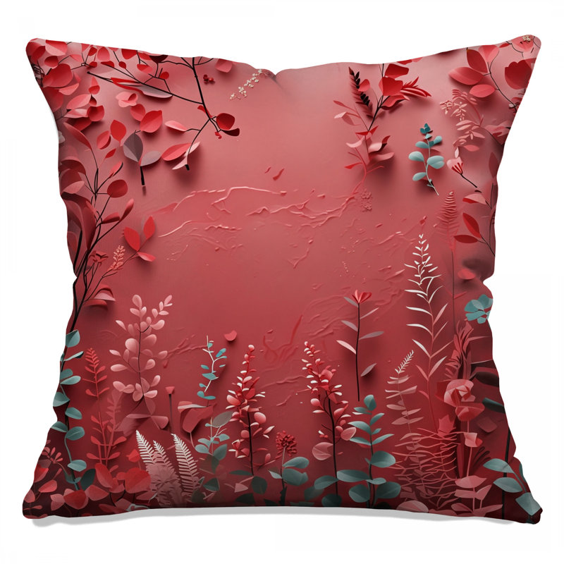 Coussin Floral, 14 X 14 pouces