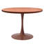 Table de salle à manger ronde de 36 po avec plateau en panneau de fibres à densité moyenne et base en bois pour piédestal-124520622-124520621