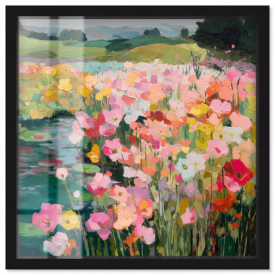 Art mural floral «Riot of Color Shadowbox» par Art Remedy