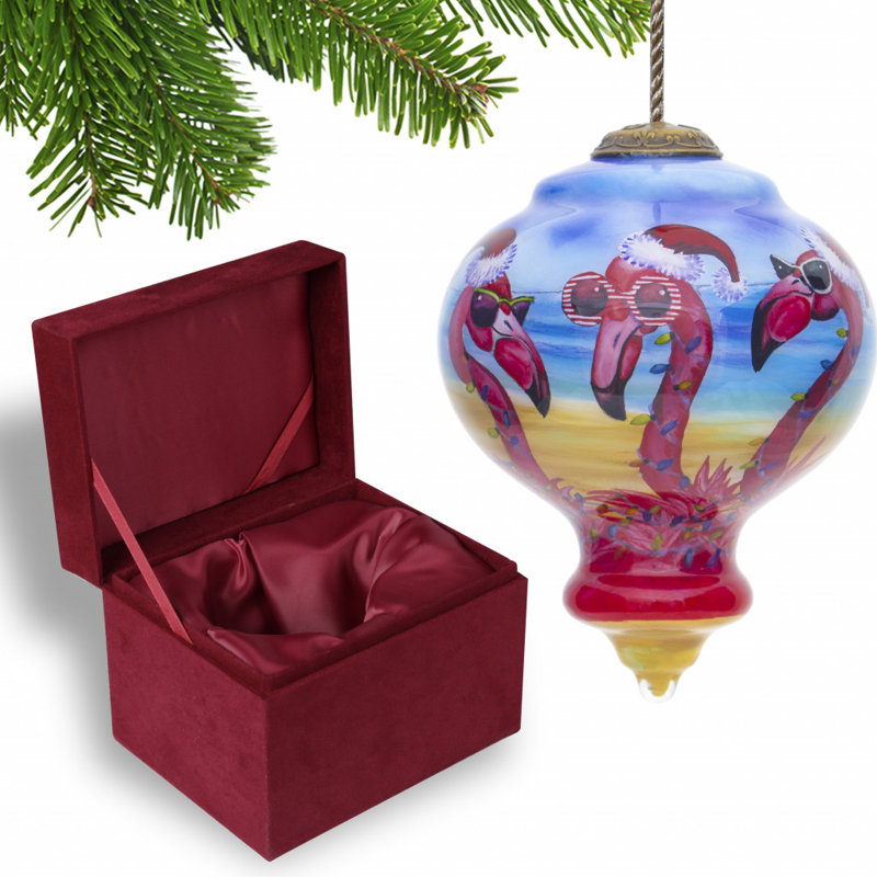 Ornement fleuron flamants