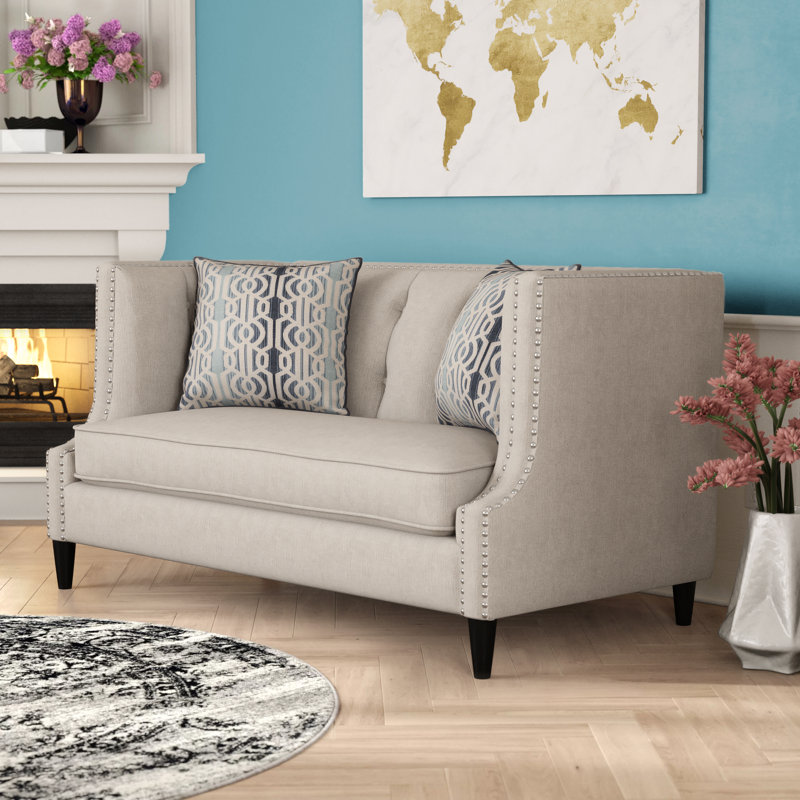 Mylor Upholstered 63'' Loveseat, Beige